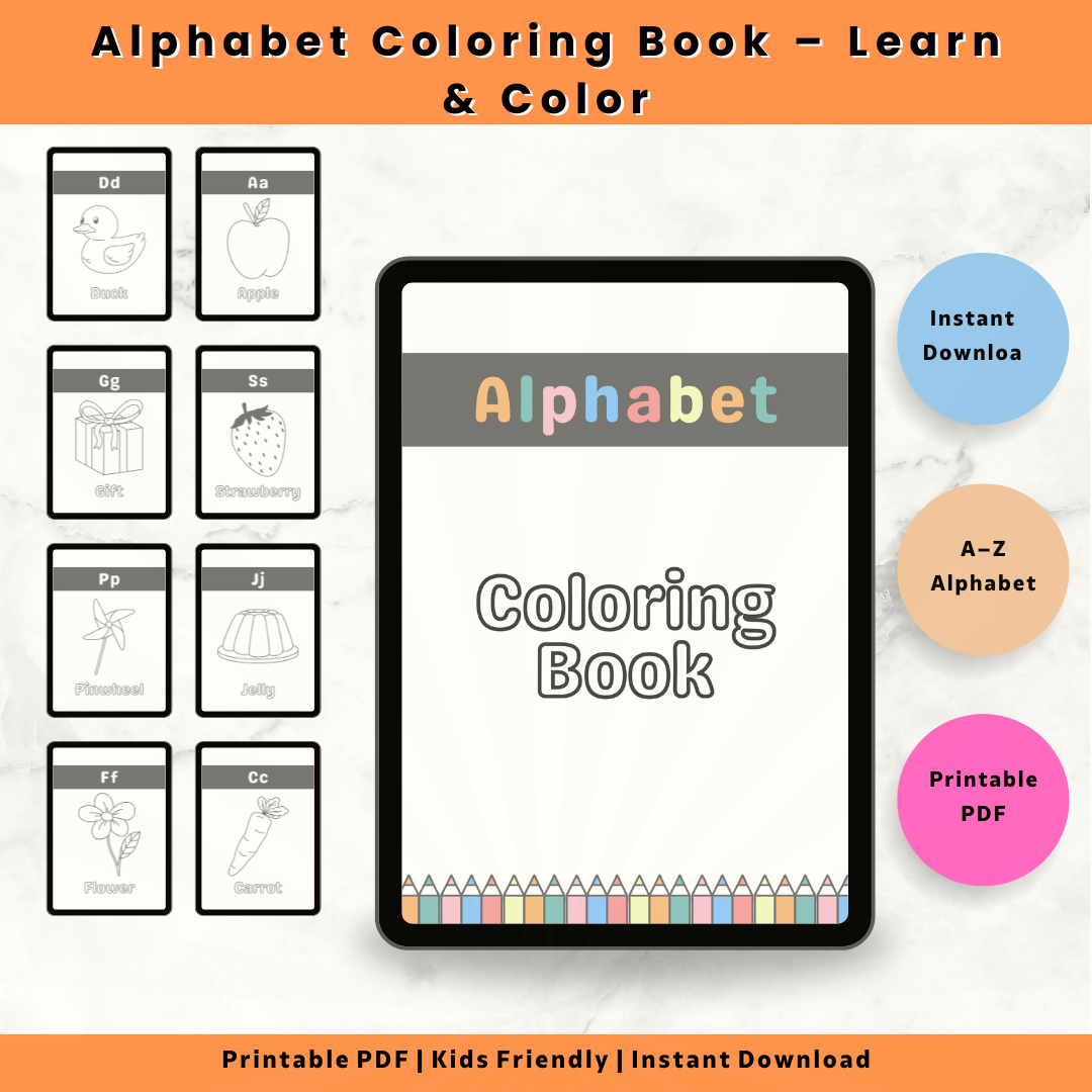 كراسة تلوين الحروف الإنجليزيه