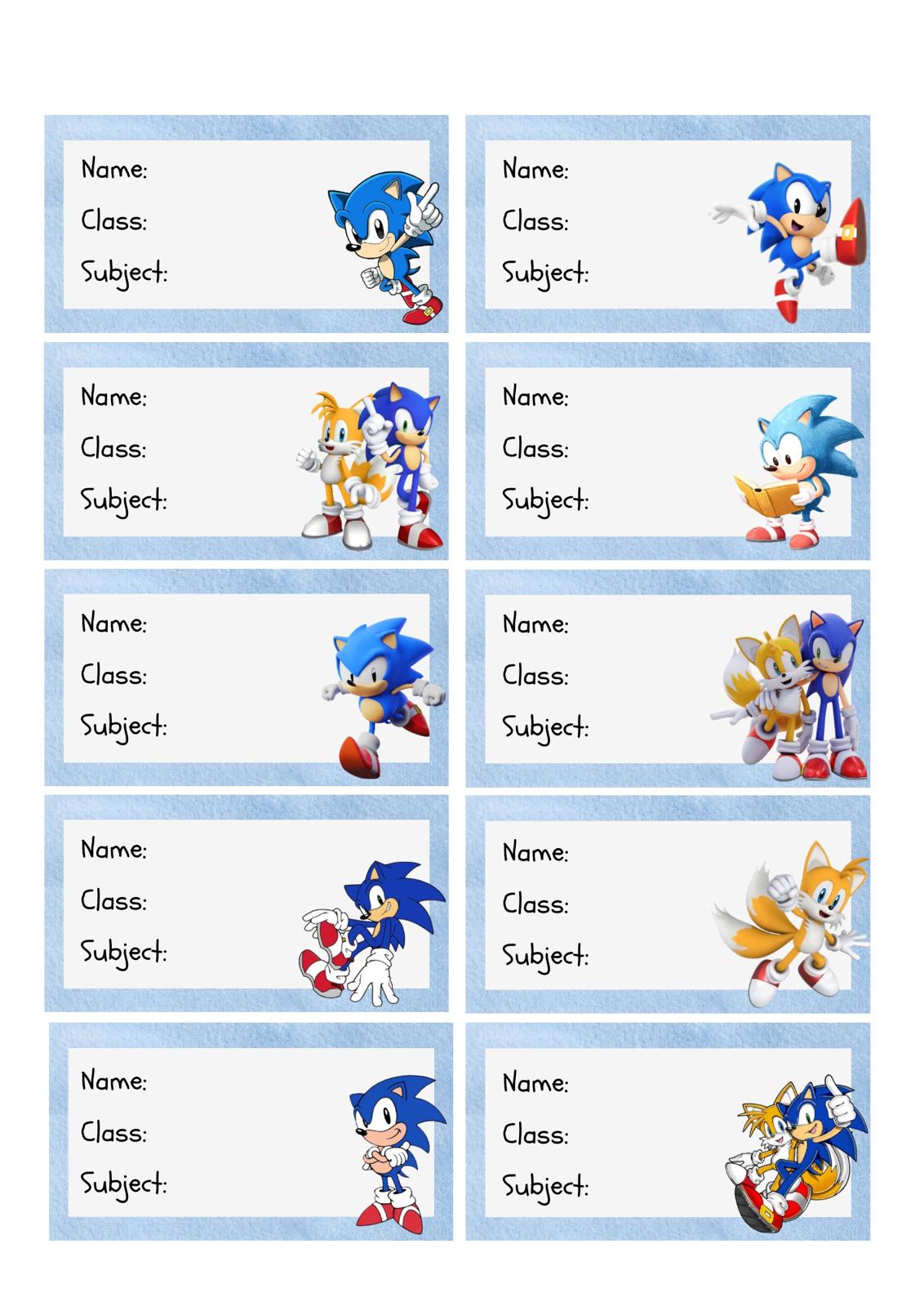 Name Label - SONIC