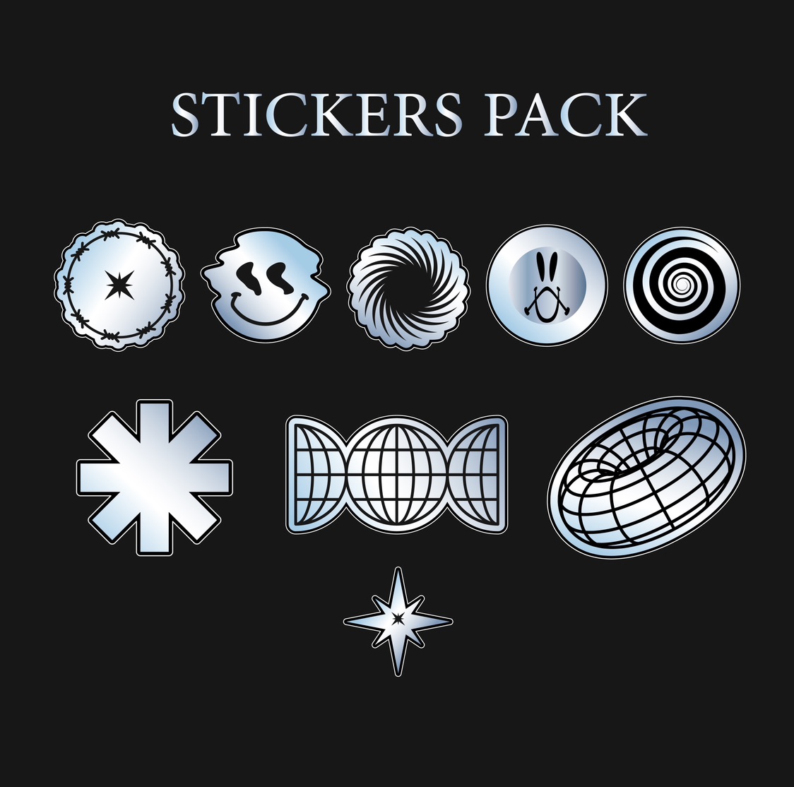 حزمة الملصقات الرقمية