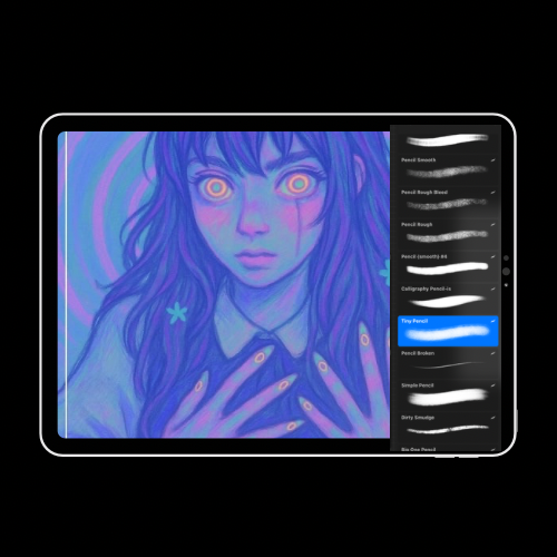 6 فرشة للرسم وتلوين  في Procreate