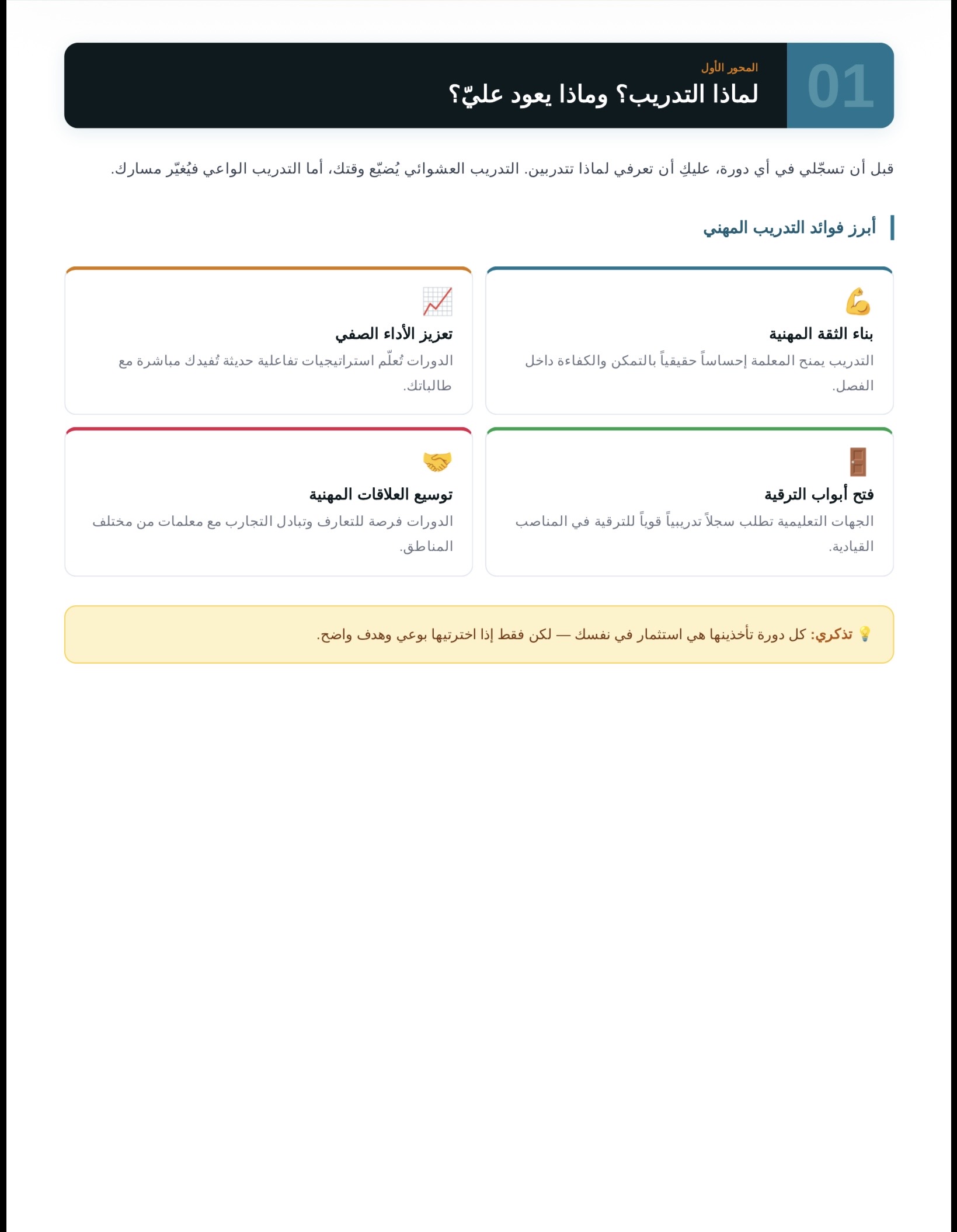 دليل التطوير المهني